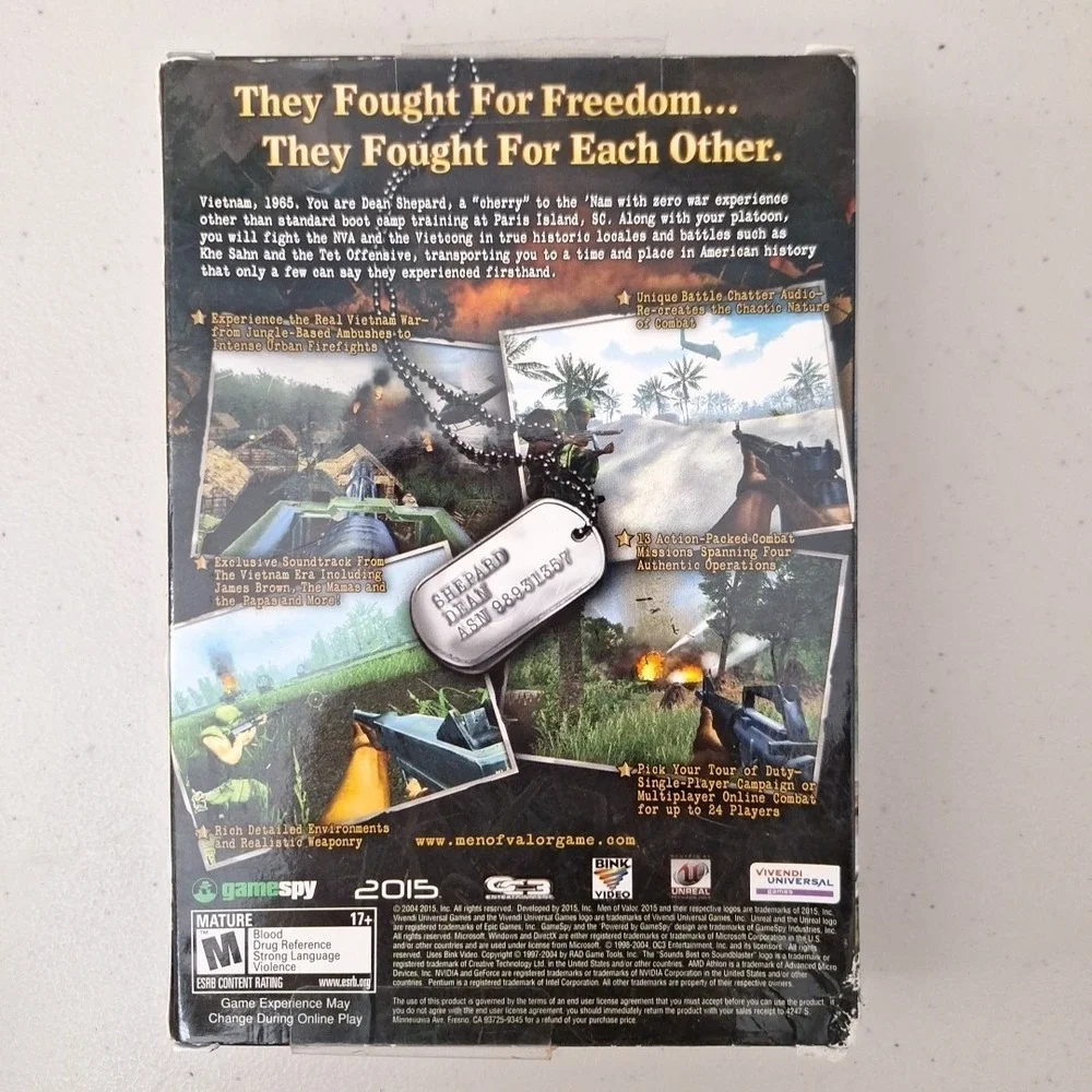 Video‎ Game PC Men of Valor Vietnam 2015 Version Windows CD-ROM Open Box